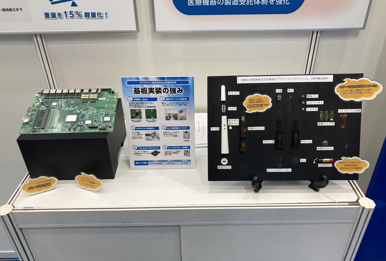 今回から小型組込デバイスの分解ボードを展示