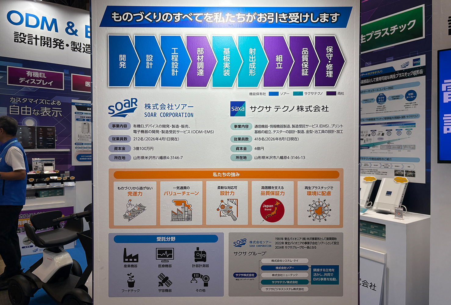 ソアー×サクサテクノ社の一貫生産対応をご案内