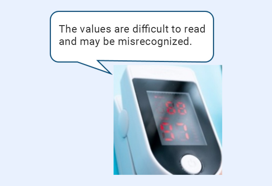 For clear display of measured values