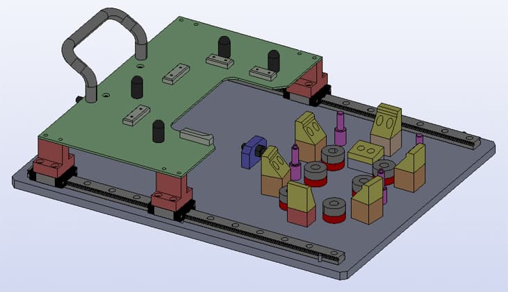 3D CADで作成した治具の図面